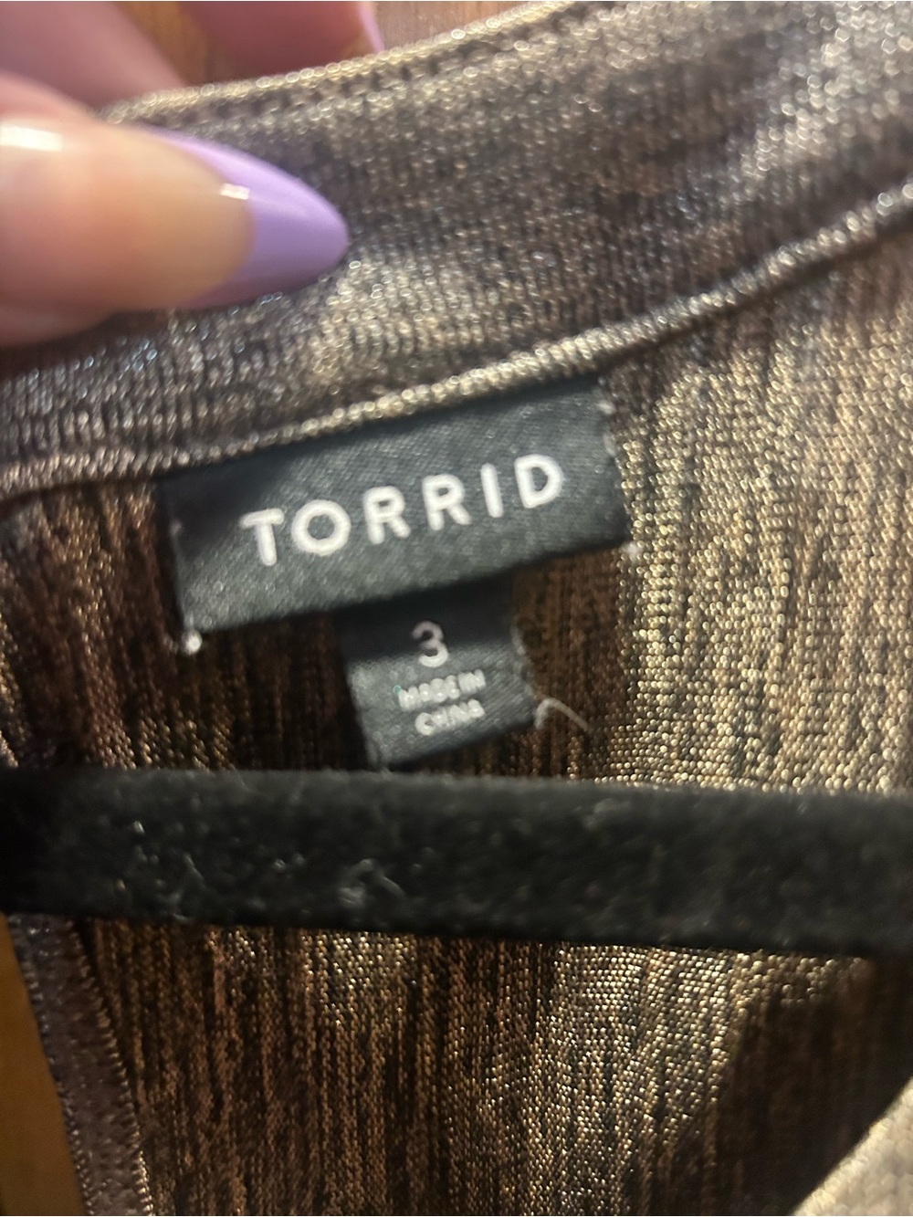 torrid Silver Metallic Ribbed Tank - Picture 2 of 2